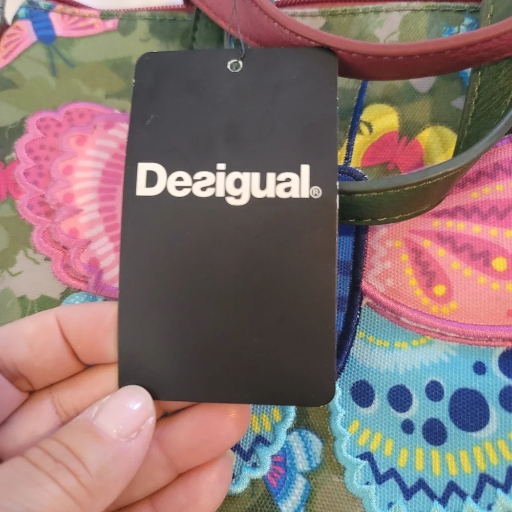 NWT Desigual Bols Bag 4092 Embroidered Butterfly Discontinued